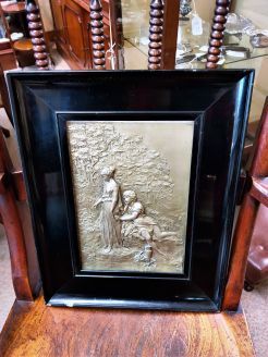 Framed french metal plaque