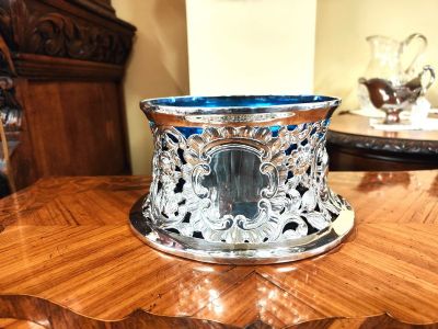 Irish silver dish ring with liner 