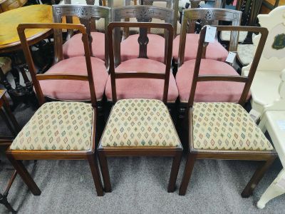 Three mahogany chairs