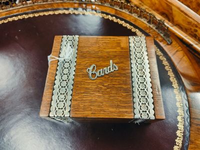 Oak playing card box