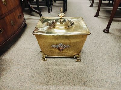 Brass coal box