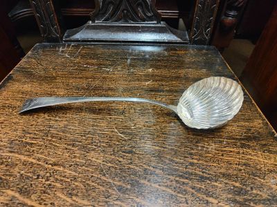 18th century irish silver ladle