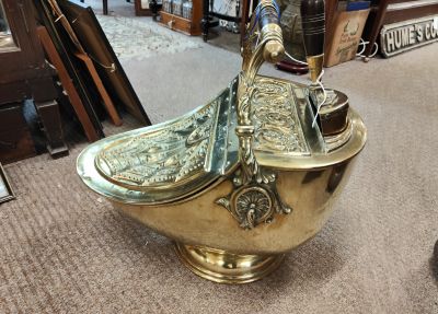 Brass coal scuttle