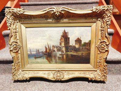 19th century oil on canvas , signed