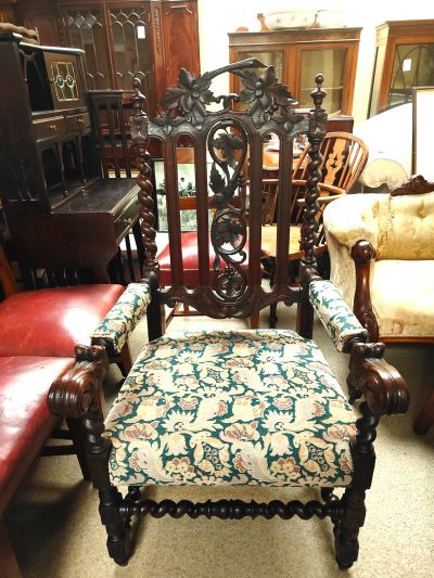 Victorian oak armchair