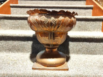 Art nouveau copper planter