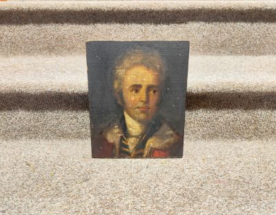Georgian portrait on wooden panel