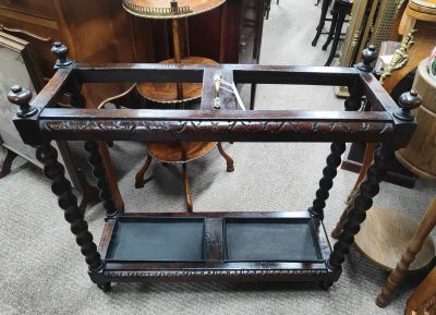 Victorian oak stick stand