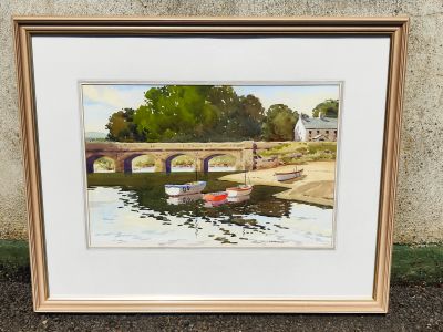 Framed  sam mcLarnon watercolour ,cushendall