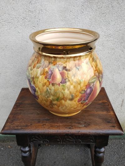 Large hand painted vase