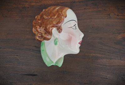 Art deco porcelain plaque