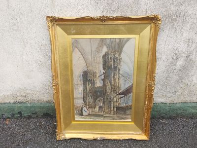 Gilt framed watercolur signed H.Jenkins