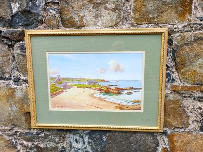 Framed watercolour by local artist sam Mclaranon