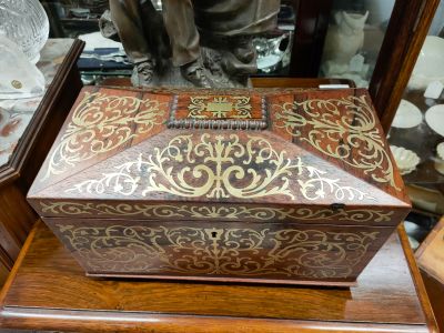 19th century rosewood tea caddy