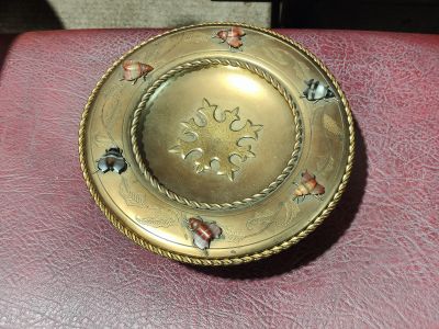 Brass and gilt metal compote