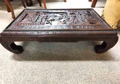 Chinese carved low table