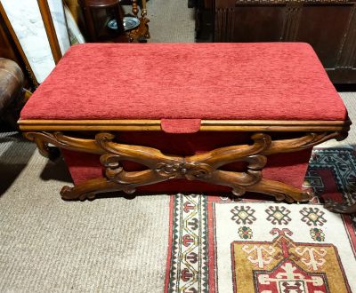 Victorian rosewood ottoman