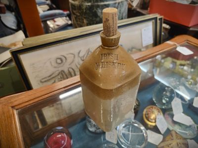 Irish whiskey stone flagon
