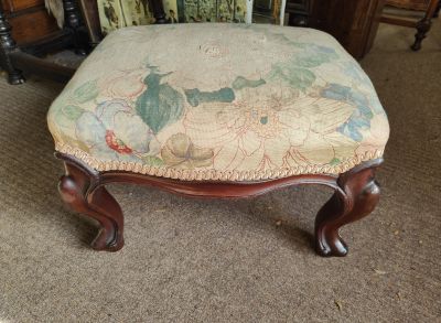 Victorian mahogany foor stool