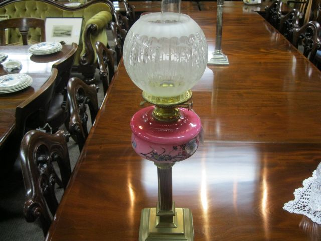 A victorian oil lamp