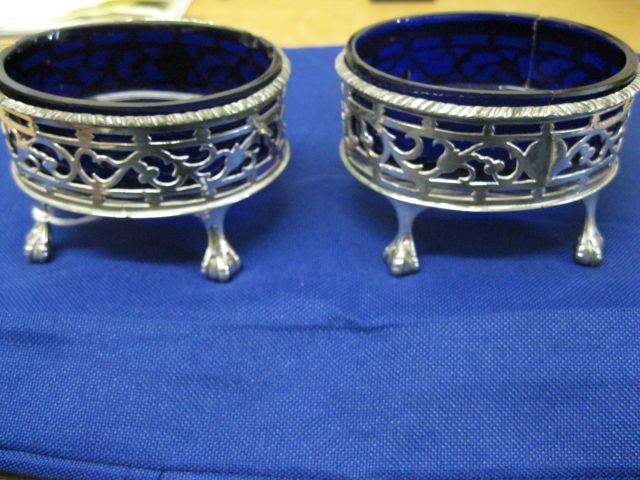 A pair of Irish Georgian Silver Salts