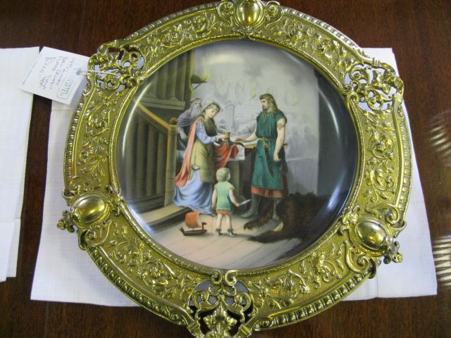 A 19th century hand painted plate
