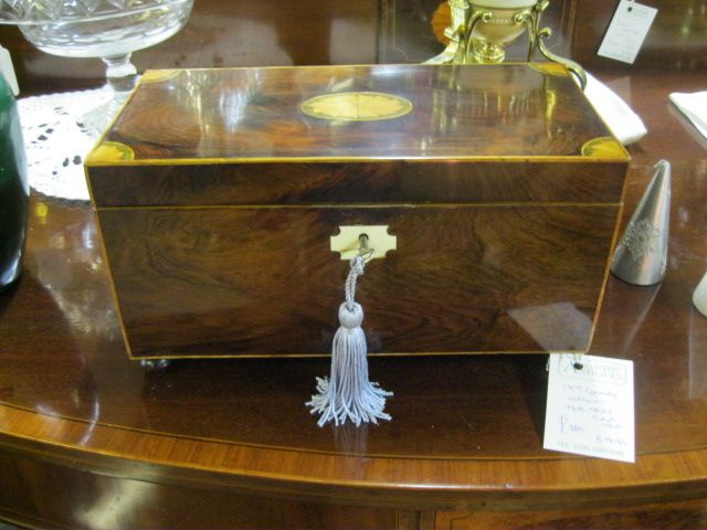 19th century walnut tea - caddy
