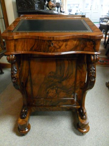 Victorian Burr Walnut Davenport Desk