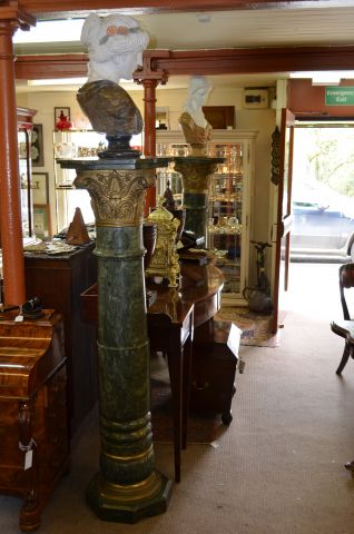 Pair of marble pillars