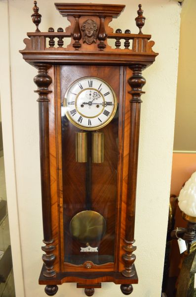 Double weight vienna clock