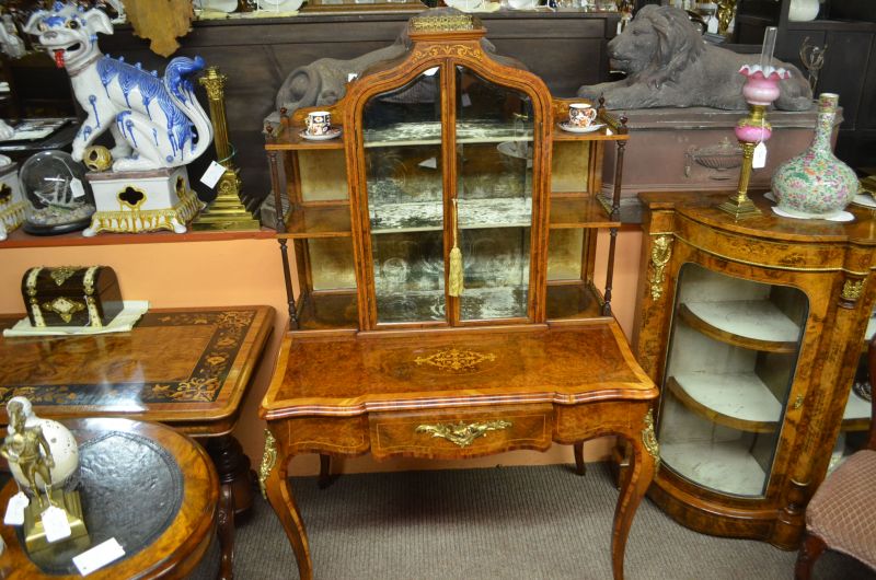 19th century burr-walnut cabinet