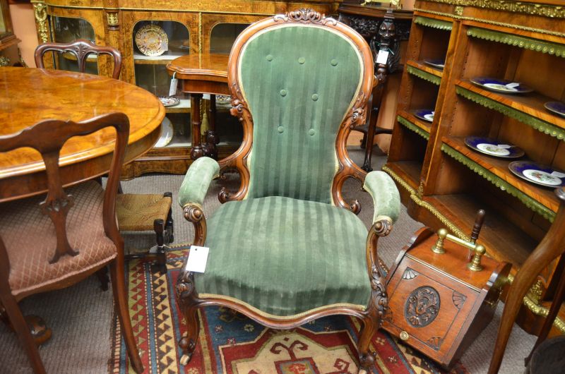 Victorian mahogany armchair