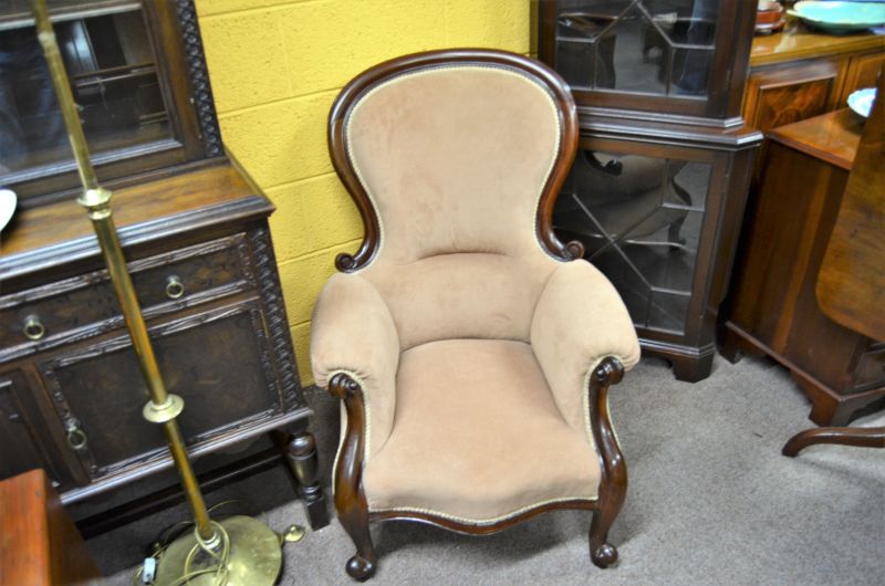 Victorian mahogany armchair