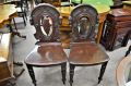 Pair Victorian hall chairs Thumbnail 1