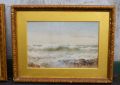Pair signed gilt framed watercolours Thumbnail 3