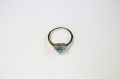 18ct gold aqua & diamond ring Thumbnail 2