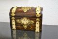 Victorian stationary box with brass /gilded overlay Thumbnail 1