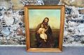 Large 19th century gilt framed oil on canvas Thumbnail 4