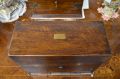 Victorian oak decanter box & three glass decanters Thumbnail 3