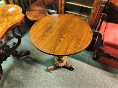 Old cast iron & oak top table Thumbnail 4