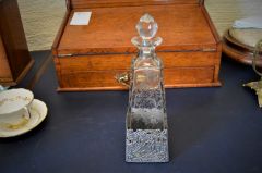 Sterling silver mounted decanter Thumbnail 1
