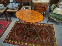 Victorian burr-walnut table Thumbnail 1