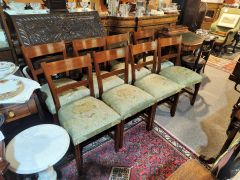 Set of eight mahogany dining chairs Thumbnail 6