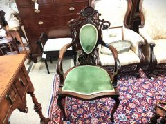 Edwardian mahogany armchair Thumbnail 3