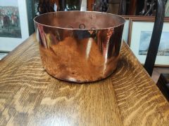 Large antique copper pan Thumbnail 2