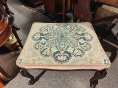 Victorian mahogany stool Thumbnail 1