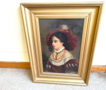 19th century gilt framed oil painting Thumbnail 2