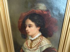 19th century gilt framed oil painting Thumbnail 3