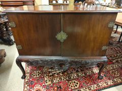 19th century mahogany cabinet on stand Thumbnail 1