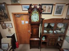 Mahogany & oak cased grandfather clock Thumbnail 1